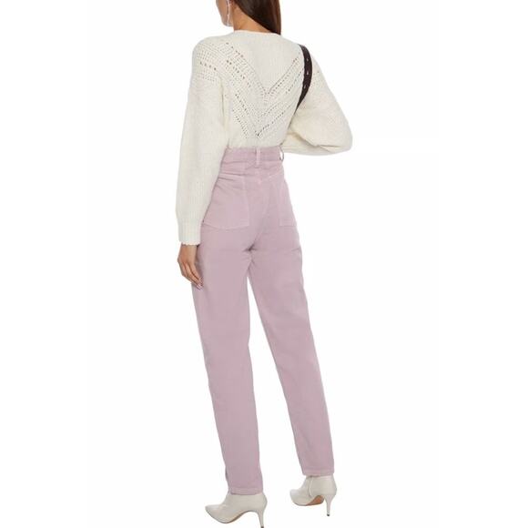 EUC IRO Paris Goma High-Rise Straight Leg Jeans Light Pink FR 40 US 8 Pastel Y2K - Picture 5 of 16